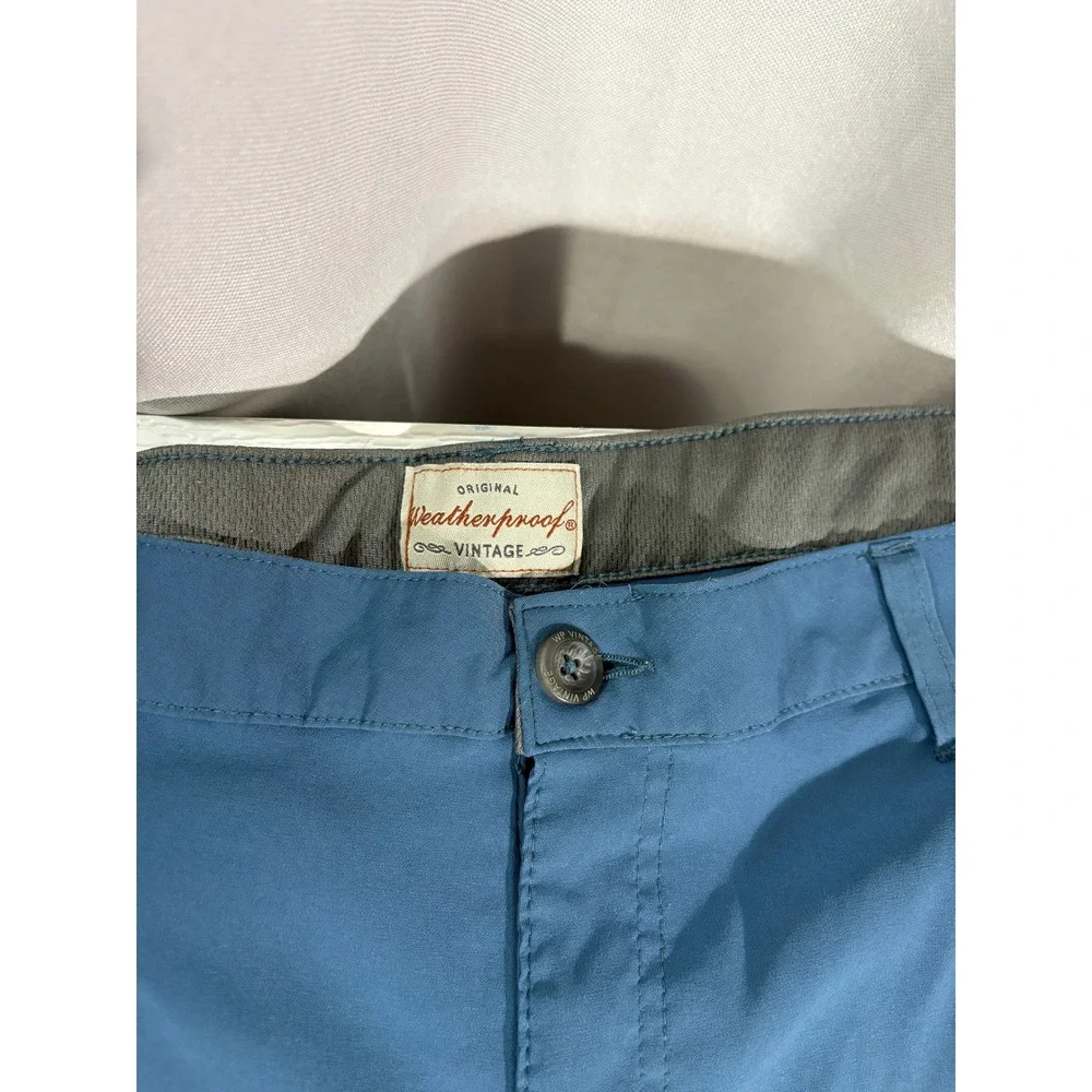 Weatherproof Vintage Mens Blue Utility Cargo Shorts Size 40 Regular Fit 1651397